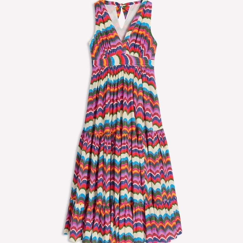 Boden Serena Cotton Tie Maxi Dress